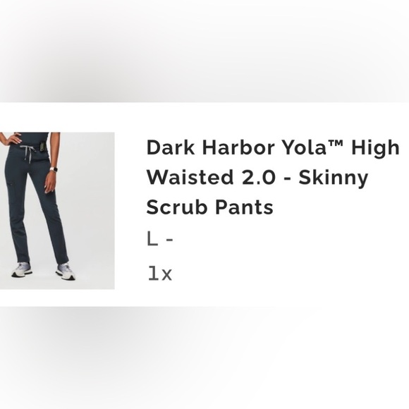 Figs Dark Harbor Yola High Waisted 2.0 Skinny Scrub Pants for Women - Picture 5 of 5